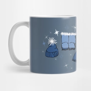 Winter weather snow lover gear cartoon illustration Mug